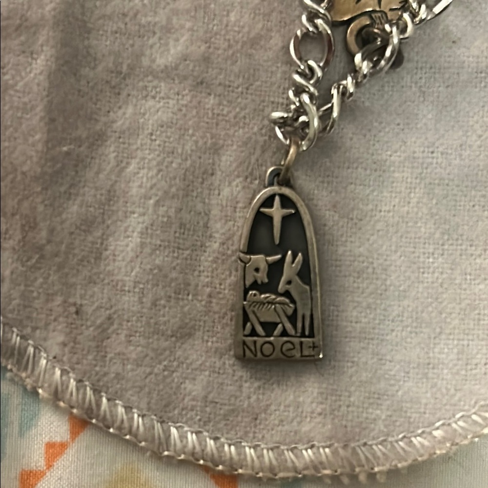 Silver Nativity Charm Bracelet
